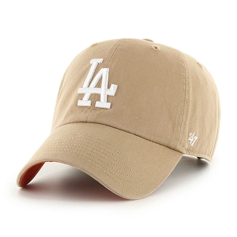 47 '47 Los Angeles Dodgers Ballpark Clean Up Dad Hat Baseball Cap - Khaki - Image 1
